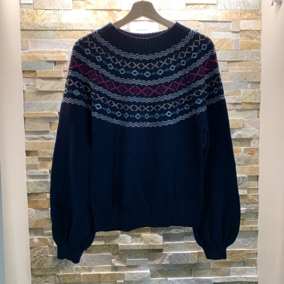 Do + Be Embroidered Crew Neck Long Sleeve Sweater - Picture 3 of 6